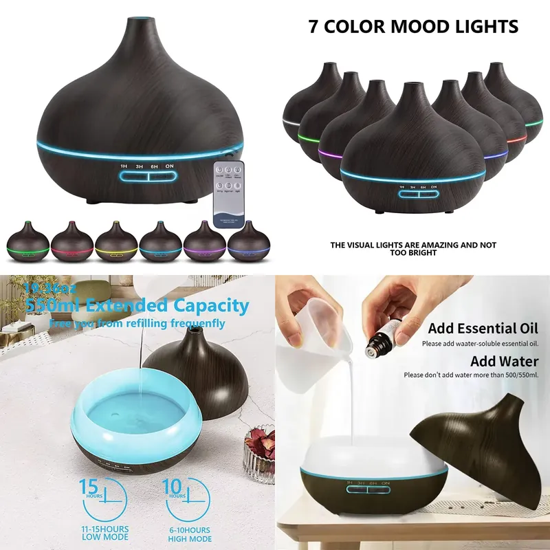 Difusor de Aroma USB de 550 ml - Essential Oils reseña y precio