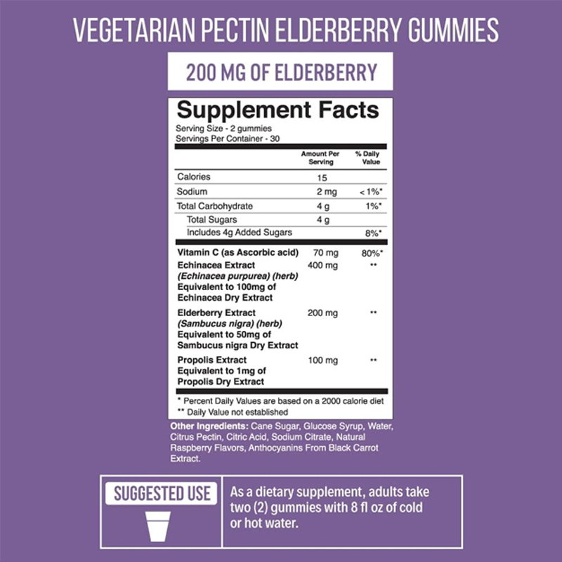 Gomitas de Saúco con Vitamina  - Echinacea reseña y precio